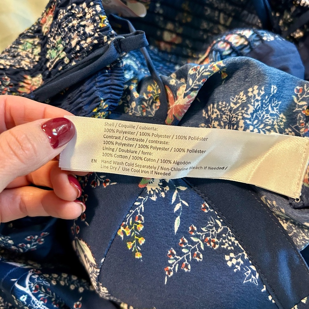 Band of Gypsies Navy and Pink Floral Jumpsuit - Picture 7 of 7